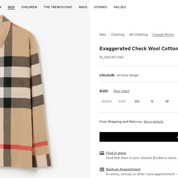 SOLD - Burberry Exaggerated Check Wool Cotton Overshirt - Picture 8 of 8